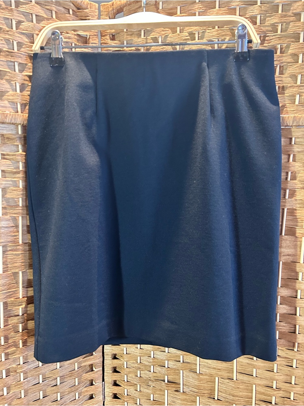 J.Jill Ponte Knit Pencil Skirt Black Pull On Stretch Size Small Petite